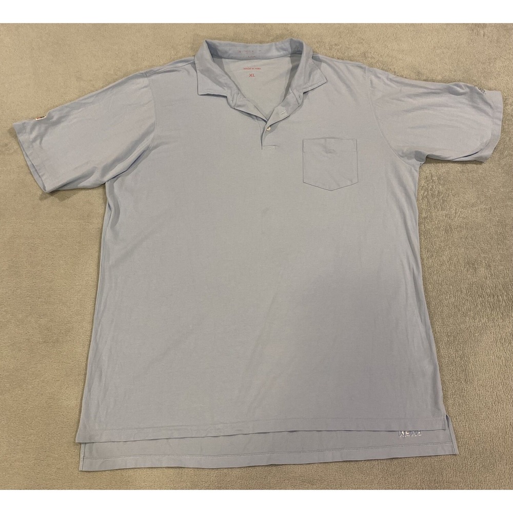 B Draddy USA Golf Polo‎ Green Blue Short Sleeve Shirt XL **Stain And Logo Fading